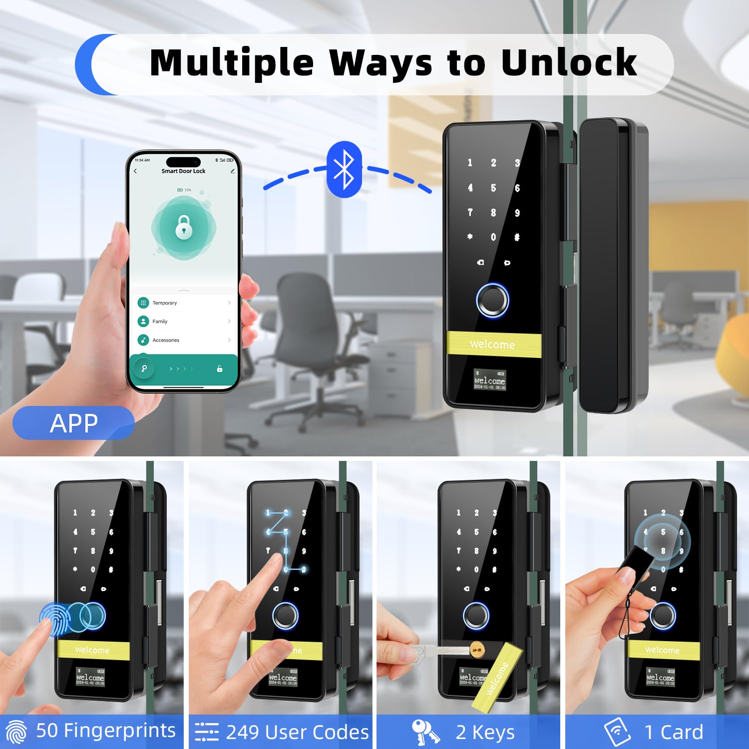 Hornbill Keyless Entry Door Lock: Smart Deadbolt With Handlesets - Smart Locks For Front Door