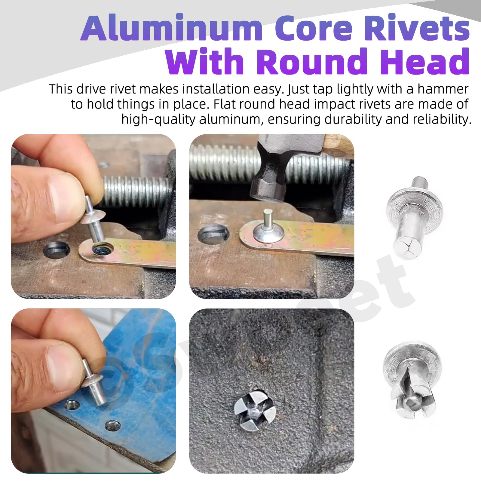 130 Pcs Rivets Kit - M5 Aluminum Core Rivets -4