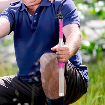 Telescopic Lure Rod, Telescopic Far Fishing Rod, Telescopic Fishing Rod - Strong Fiberglass Fishing Rod, Compact Travel Fishing Rod, Bait Casting Rod