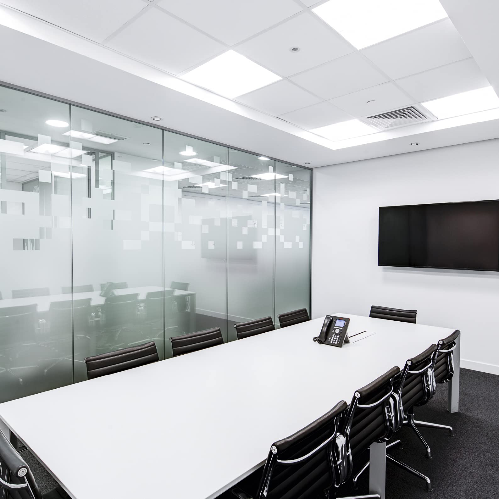(LA) Panel LED slim 60 x 60 cm 48 W 5000 lumen reali. Bianco freddo (6000 K-6500 K) LED atomant. spedizione gratuito. Pack x5 Bianco freddo