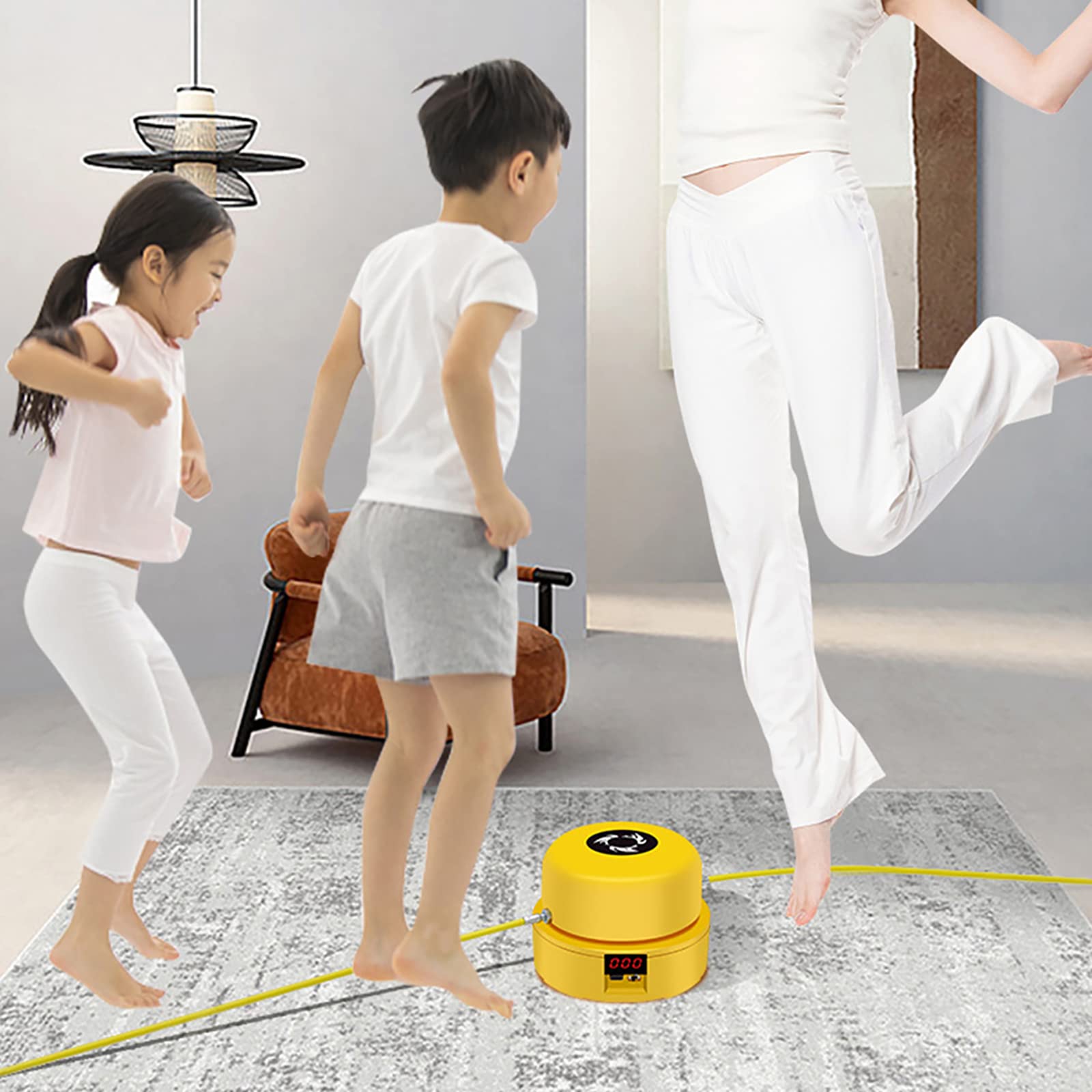 Máquina para saltar cuerdas Máquina eléctrica automática para saltar cuerdas, conteo automático de control remoto, máquina para saltar cuerdas para la familia, la oficina, el gimnasio, la fiesta