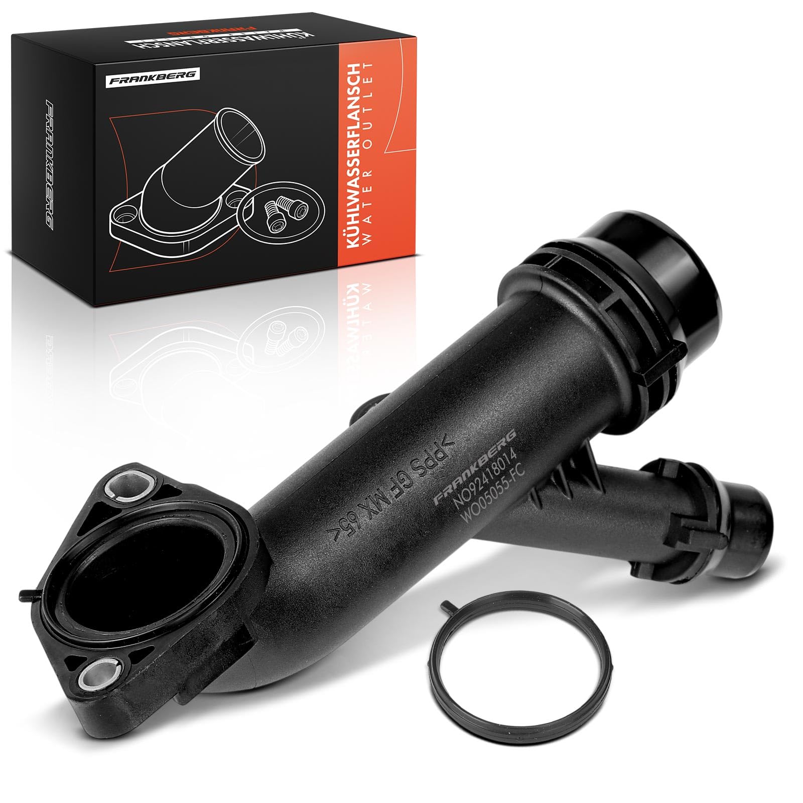 Frankberg Kühlwasserflansch Zylinderkopf Kompatibel mit 1er E87 1er Cabriolet E88 1er Coupe E82 3er E90 3er Cabriolet E46 3er Cabriolet E93 3er Compact E46 Replace# 11537505055