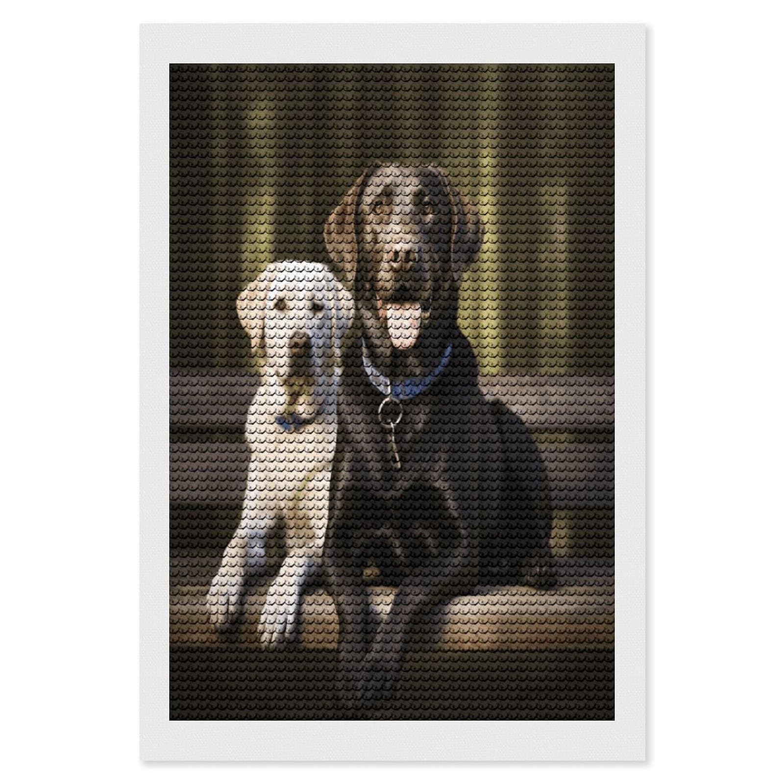 VstaDank Labrador Diamond Painting Kits Exquisite DIY Full Round Drill Diamond Dots Painting for Adults Beginner Diamond Photo Paint with Diamond Picture Art Wall Decor 8"x12"