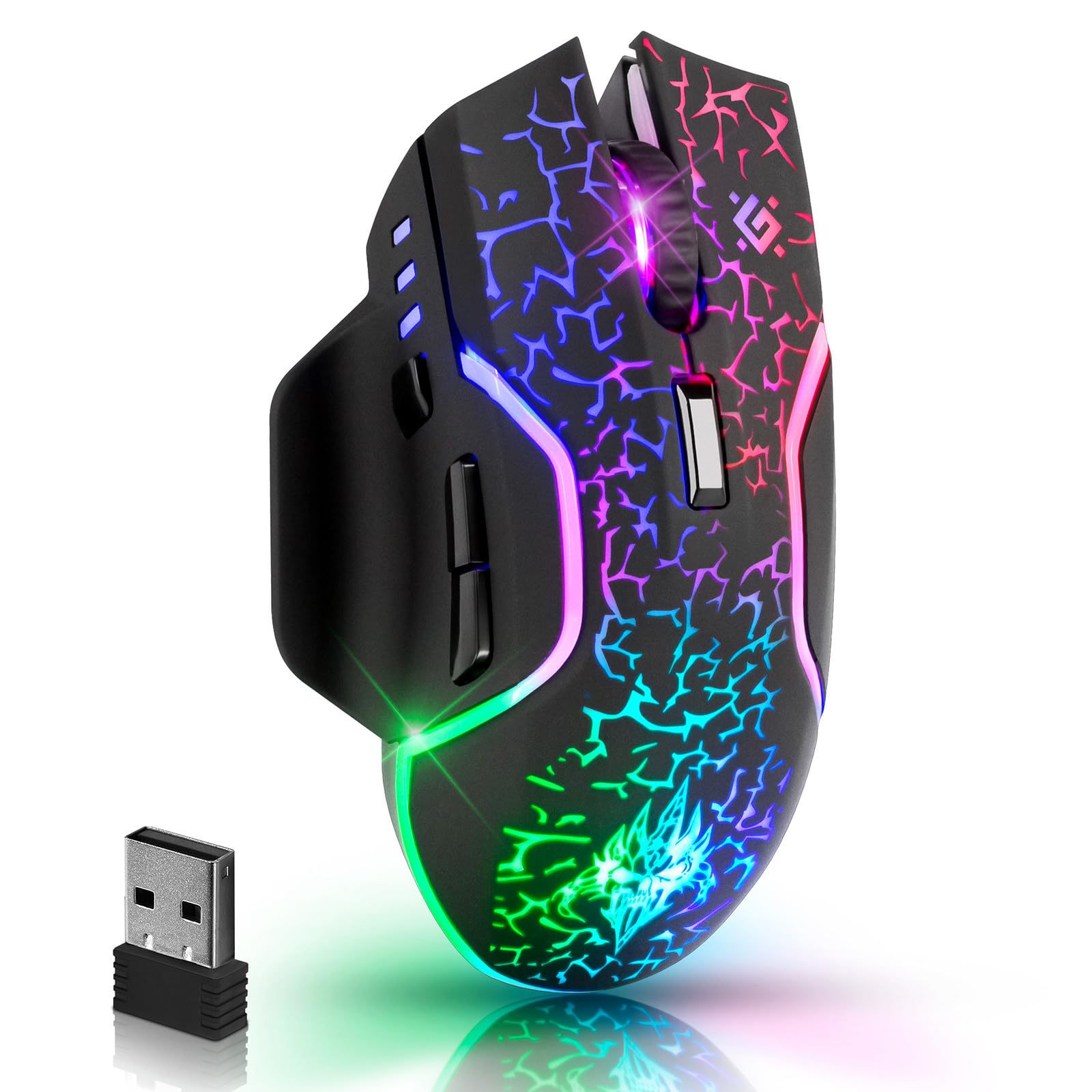 DEFENDER MOUSE GM-​067 ONESHOT OPTIC RF RGB 3200dpi 7P