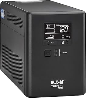 Eaton Tripp Lite Series Cloud-Connected 1500VA UPS Battery Backup & Surge Protector, Remote Management & Monitoring, 1000W, 10 Outlets, LCD Screen, Computer UPS, 3-Year Warranty (SMART1500LCDTXC)