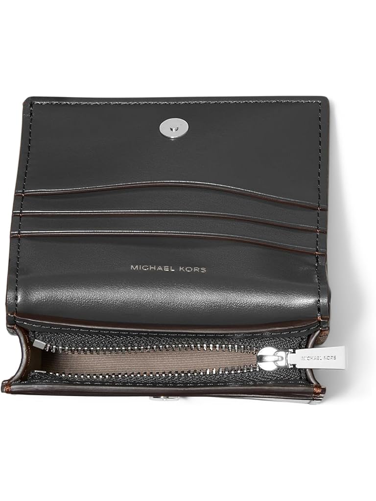 Black Michael Kors Hamilton Moderne Small Compact Wallet