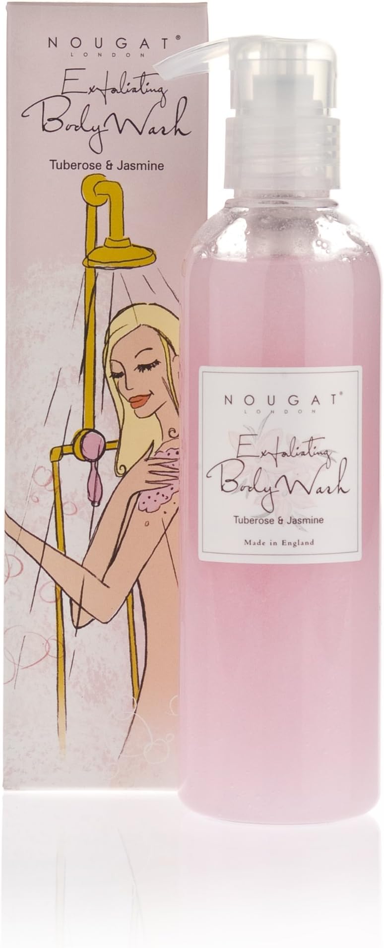 Nougat London Exfoliating Body Wash, Tuberose and Jasmine, 8.4-Fluid Ounce