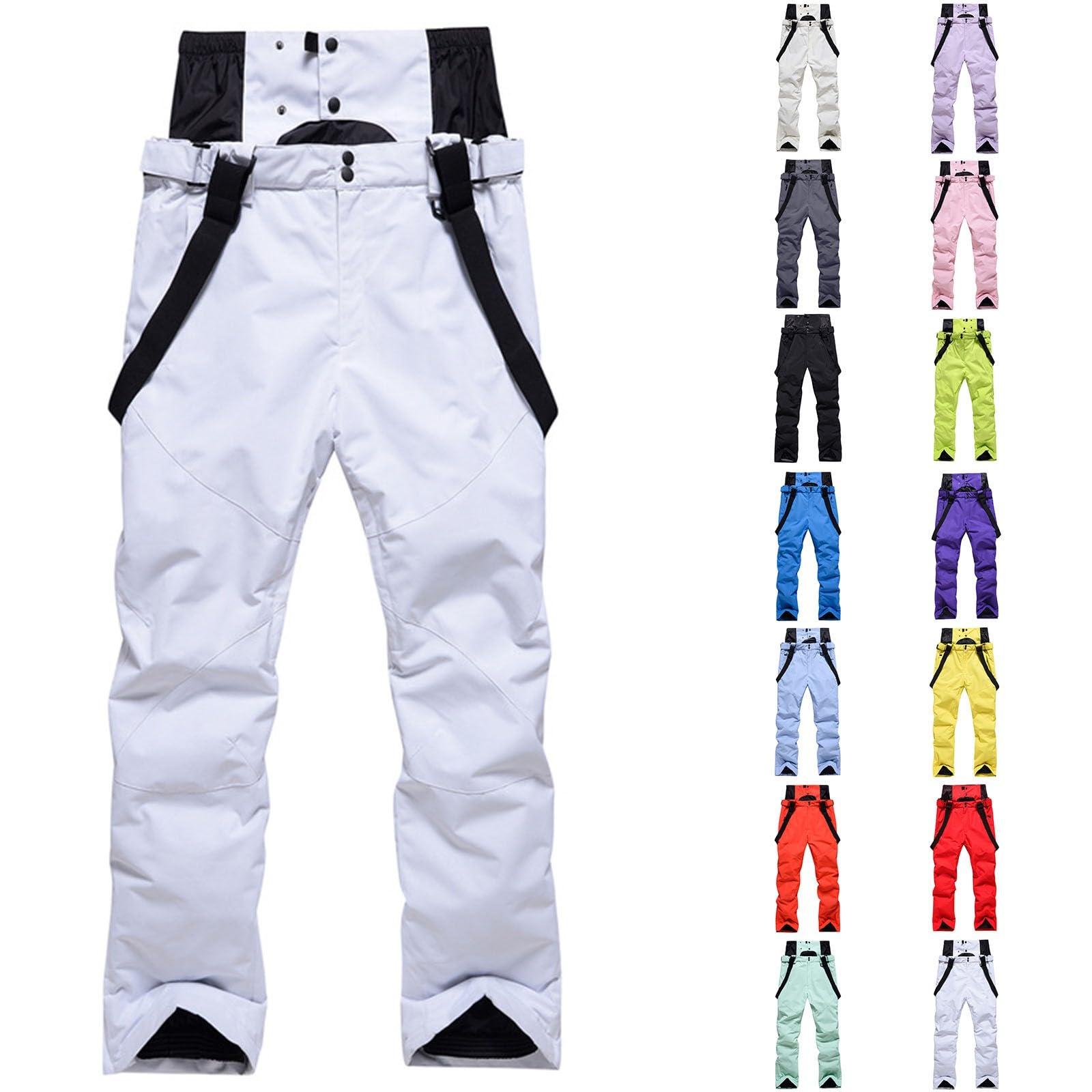 Pantaloni da neve da donna: pantaloni da snowboard, pantaloni da sci con bretelle, pantaloni termici, impermeabili, per l'inverno, per attività all'aria aperta, antivento, softshell