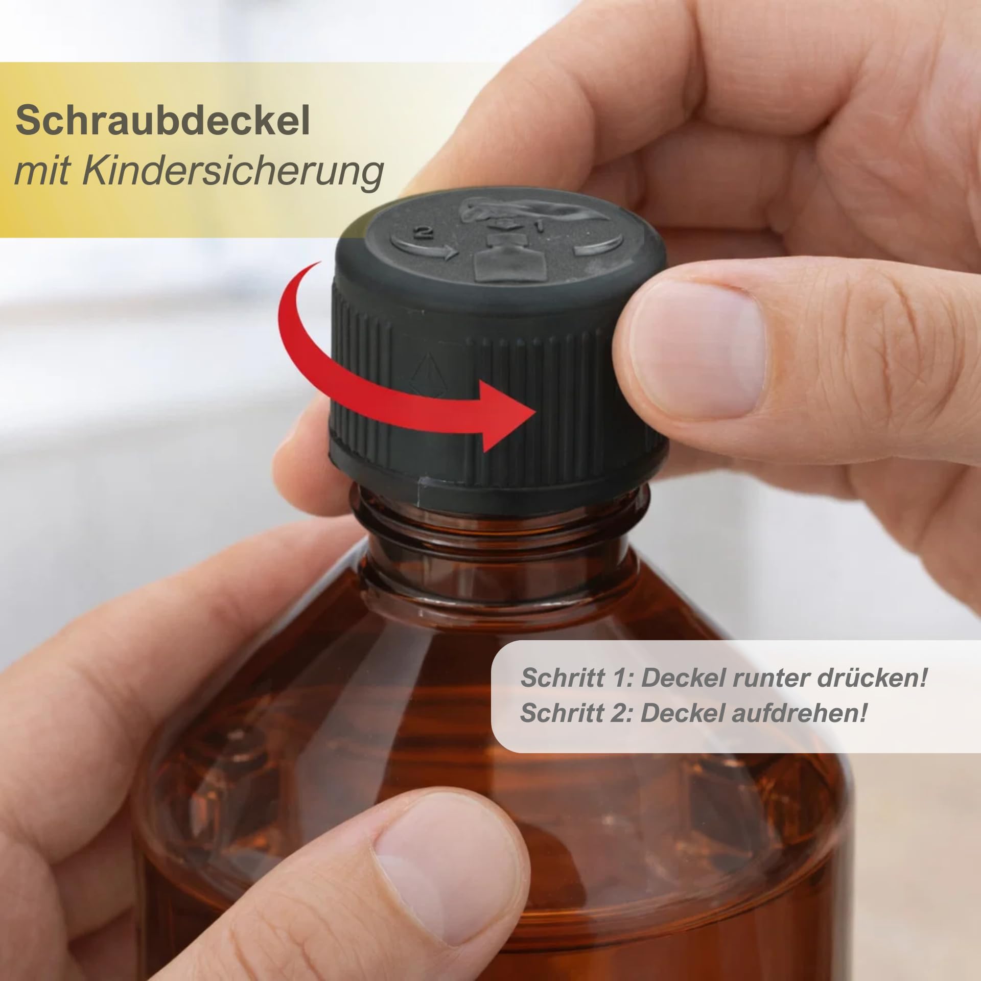 mikken 2x Braune Laborflaschen 250 ml Kunststoff Flaschen für e-Liquid, Chemikalien, etc. + Etiketten