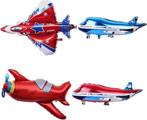 Globos de avión, globos de avión de combate, globos de viaje, globos de aluminio en forma de avión, globos de Mylar para baby shower, niños y niños,