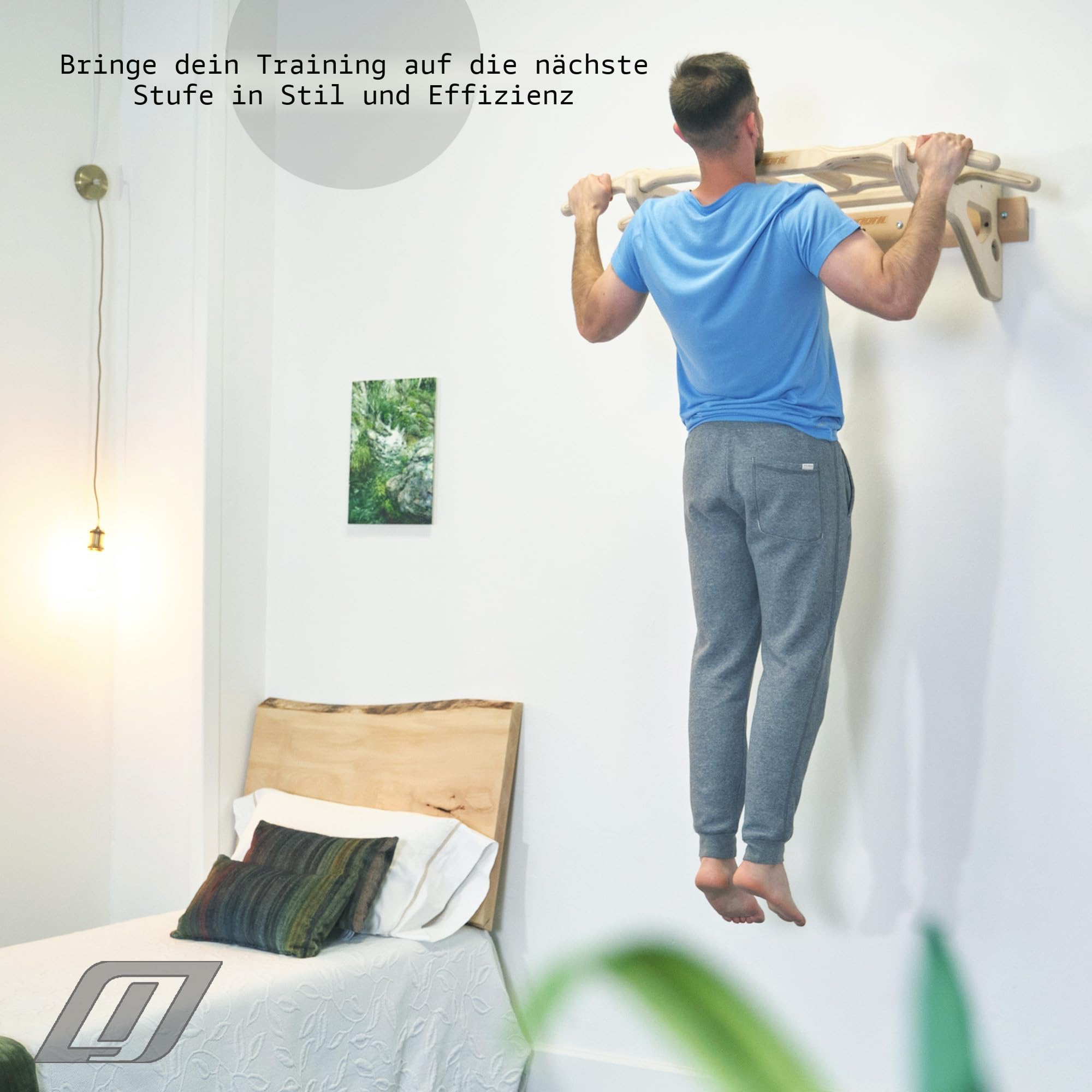 Klimmzugstange, Pull-Up-Bar, Mehrere Griffe, bis zu 130kg, Workout, abnehmbar von der Wand