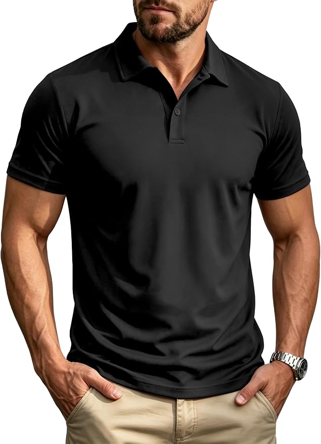 Polo Elástico MAGCOMSEN Hombre Manga Corta Secado Rápido