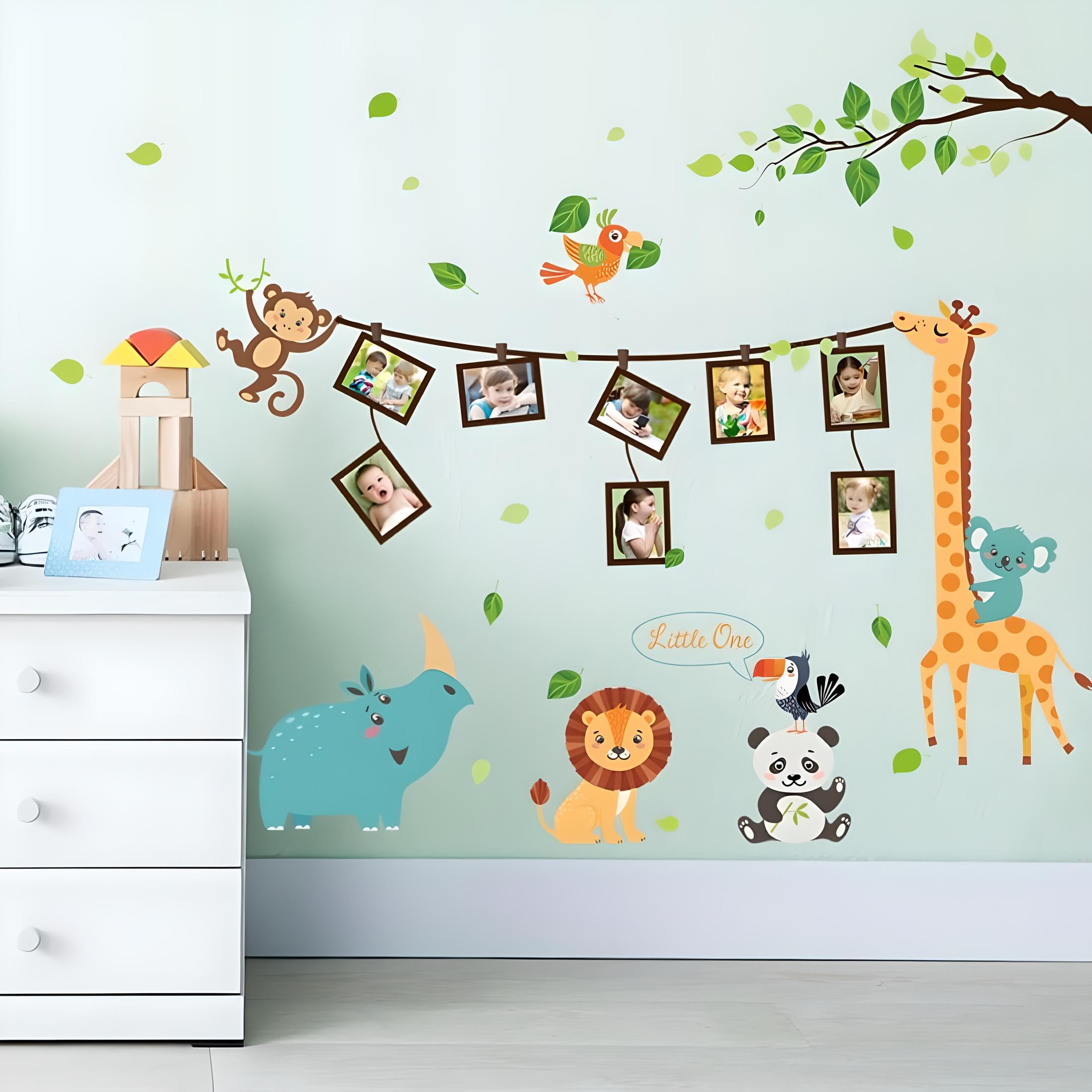 JAAMSO ROYALS Vinyl Baby Photo Decor Wall Stickers for Kids Peel and Stick Wall Stickers for Kids Room Creative Photo Frame Ca70 x 0.1 cm