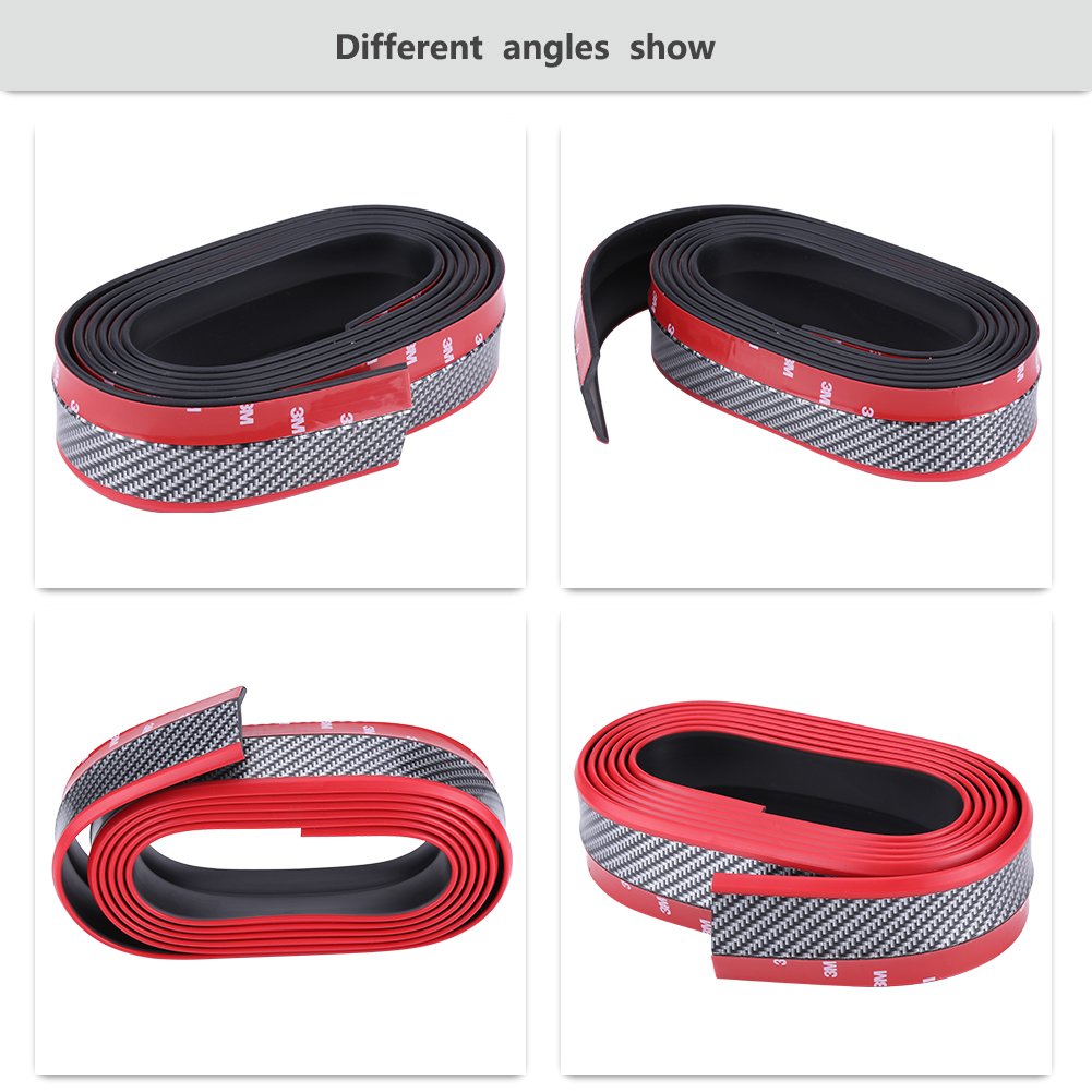 Buy Front Bumper Lip, Red Black Samurai Carbon Fiber 2.5M Car Front