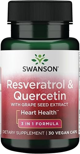 Swanson Resveratrol y Quercetina 30 Cápsulas Vegetales