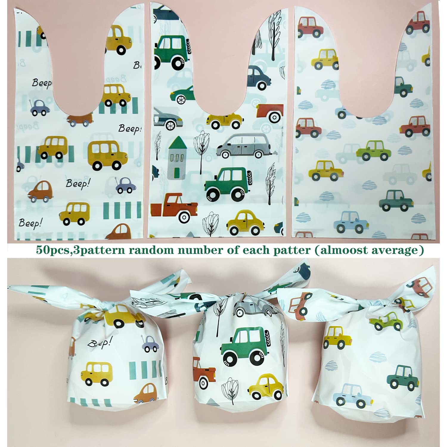 Sachet Bonbon, 40 Pcs Sacs Pour Anniversaire Enfant, Forme D'Oreille Lapin Animaux, Pour Fête Chocolate Candy Biscuits Savon Serre-câbles D'Étanchéité