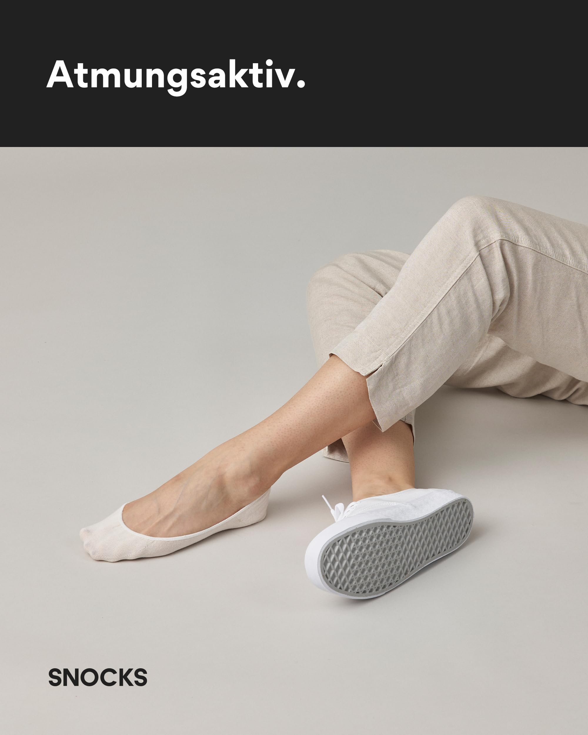 Snocks Ballerina Socken aus Bio-Baumwolle - 6 Paar - Füßlinge Damen & Herren mit Silikonstreifen - Gr. 35-46 - Atmungsaktiv & Weich