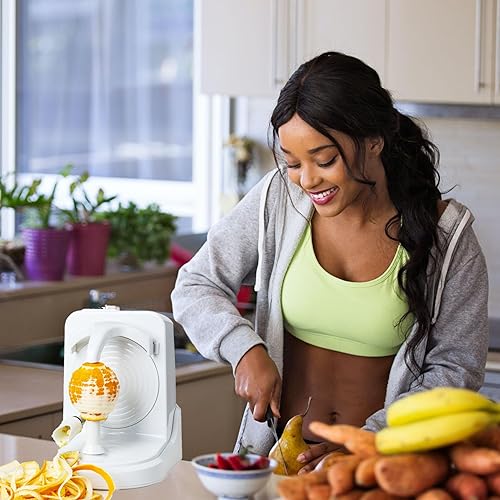 Miniatura 5 de Pelador eléctrico de naranjas pelador automático de frutas para manzana, pera, cítricos, limón, kiwi, mango, pelador de verduras para papa blanca