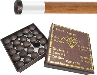 Tyinerc Puntas para taco de billar, consejos para palos de piscina, kit de reparación de puntas de billar, accesorios de billar, puntas de palo de taco con caja de almacenamiento, accesorios para taco