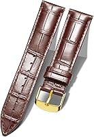 BINLUN Genuine Calfskin Leather Watch Band Quick Release Crocodile Embossed Strap 10 Colors 13 Sizes 10-24mm Men Women
