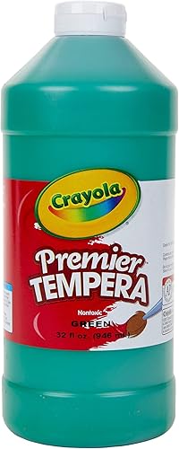 Crayola Tempera Paint, Green Kids Paint, 32 oz, School Painting Supplies, Gifts for Kids, 3, 4, 5, 6