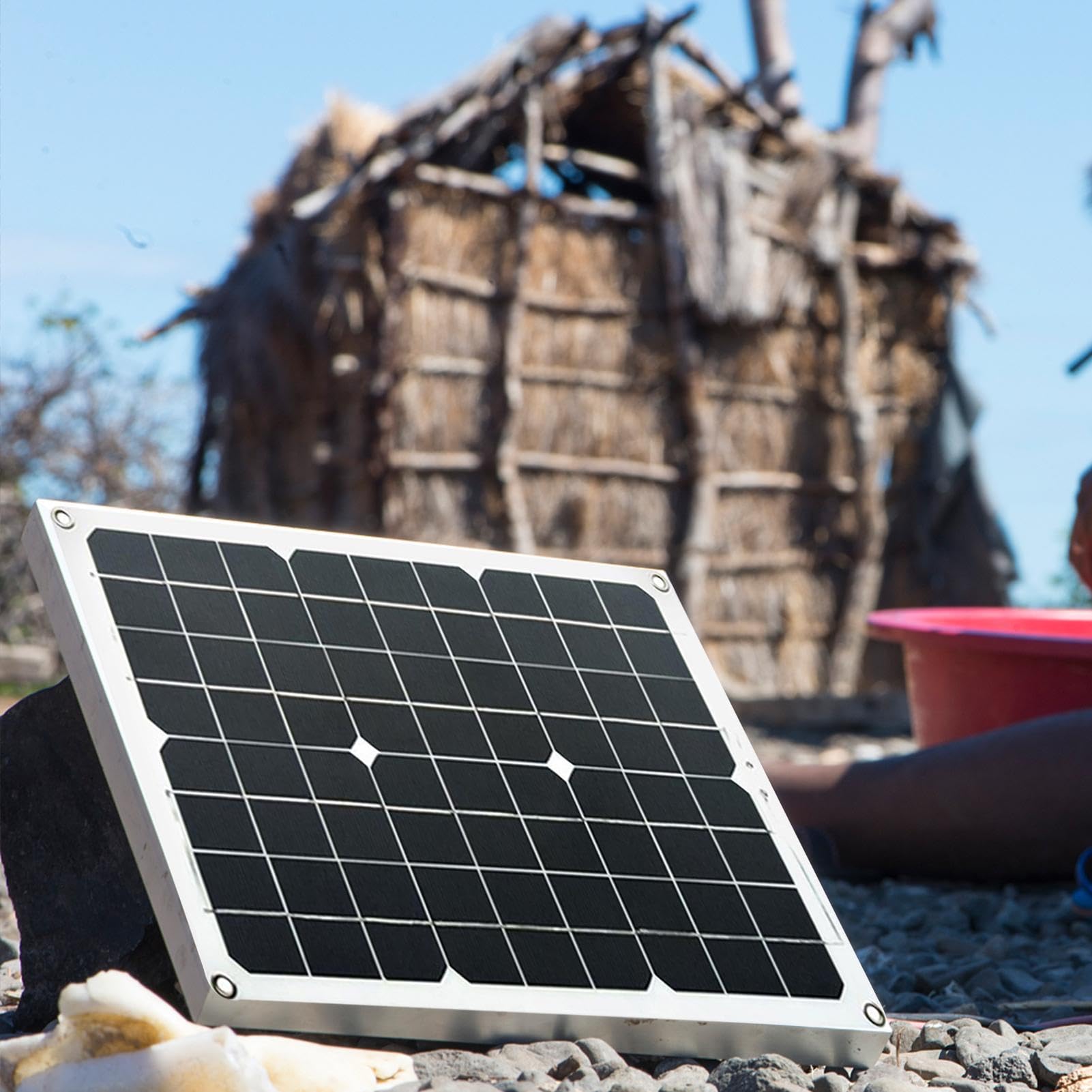 De Energía Solar | Kit De Inicio De Paneles Solares Con Inversor Y Paneles Solares | Módulo fotovoltaico Monocristalino De Alta Eficiencia Para El Hogar, Camping, Barcos, Caravanas,