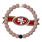 Lokai Silicone Beaded Bracelet for Men & Women, NFL Football Collection - San Francisco 49ers, Logo, Extra Large - Silicone Jewelry Fashion Bracelet Slides-On for Comfortable Fit