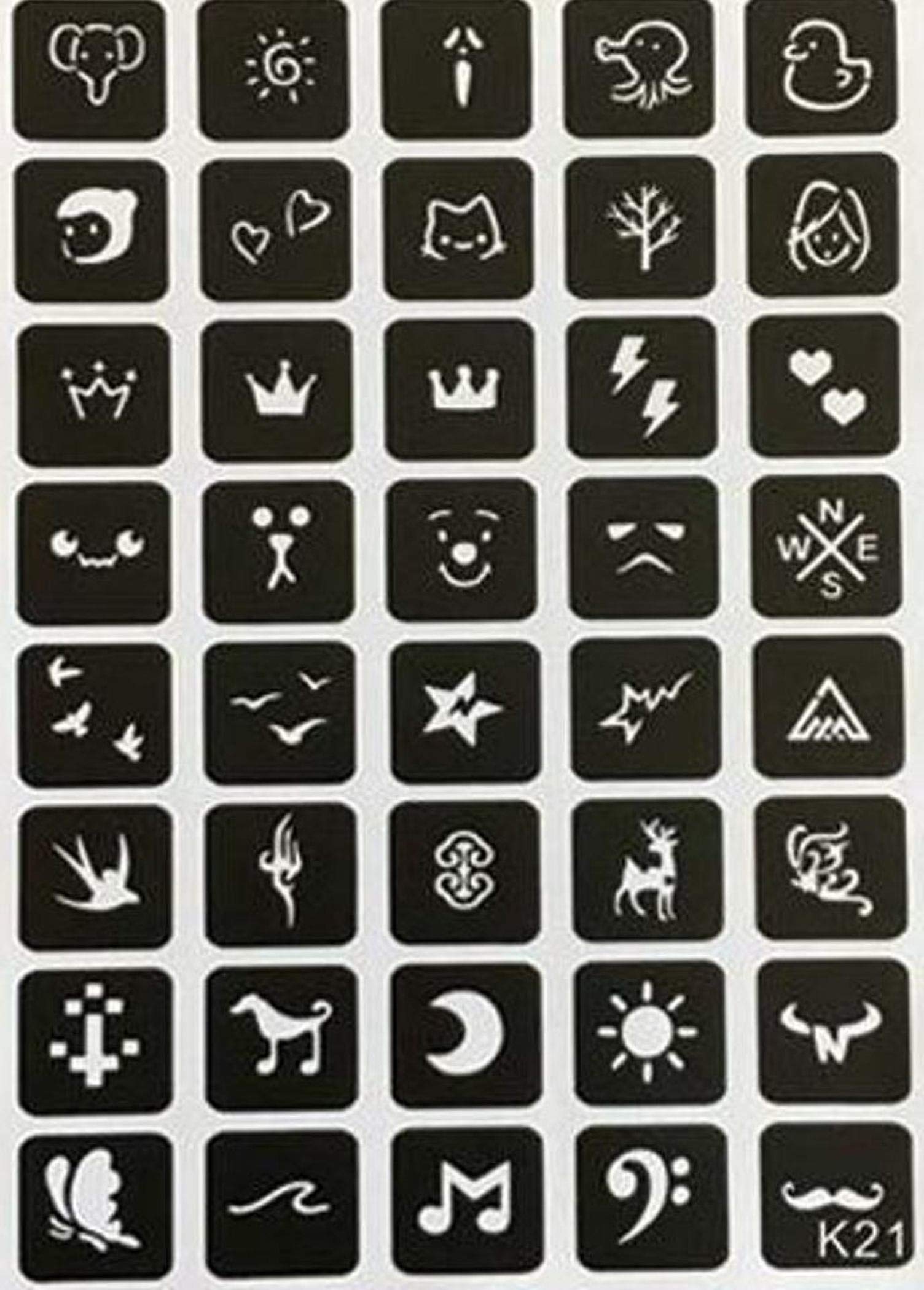 Ivana's Heena Stencils Mehandi Sticker for Hand | Body | Fingure | Face for Women, Girls and Kids, Pack of 2 Pcs, NIV-389-image-17