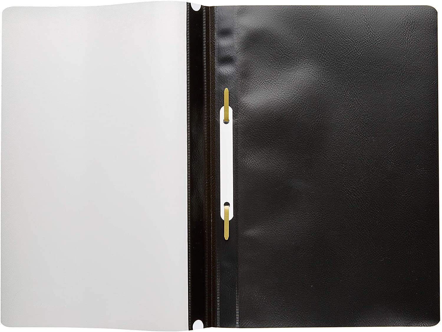Indigo® A4 Project Folders - Black Report Files with Clear Front Cover & 2-Prong Fastener, 30-Sheet Capacity (Pack of 25) - Image 3