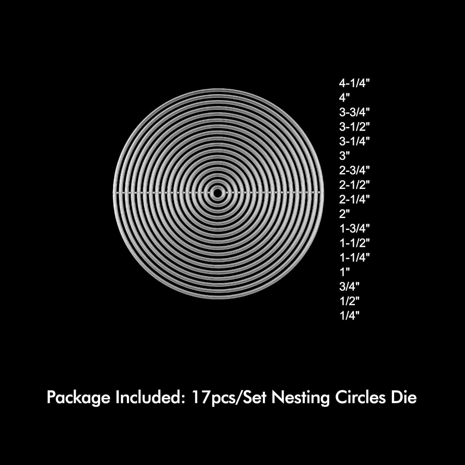 BAOFALI 17Pcs/Set Circle Dies Cutting for Paper Crafting Arts Metal Cutting Dies DIY Scrapbooking Embossing Stencils Card-Making,Album,Die-cuts DIY Paper Greeting Gift Cards
