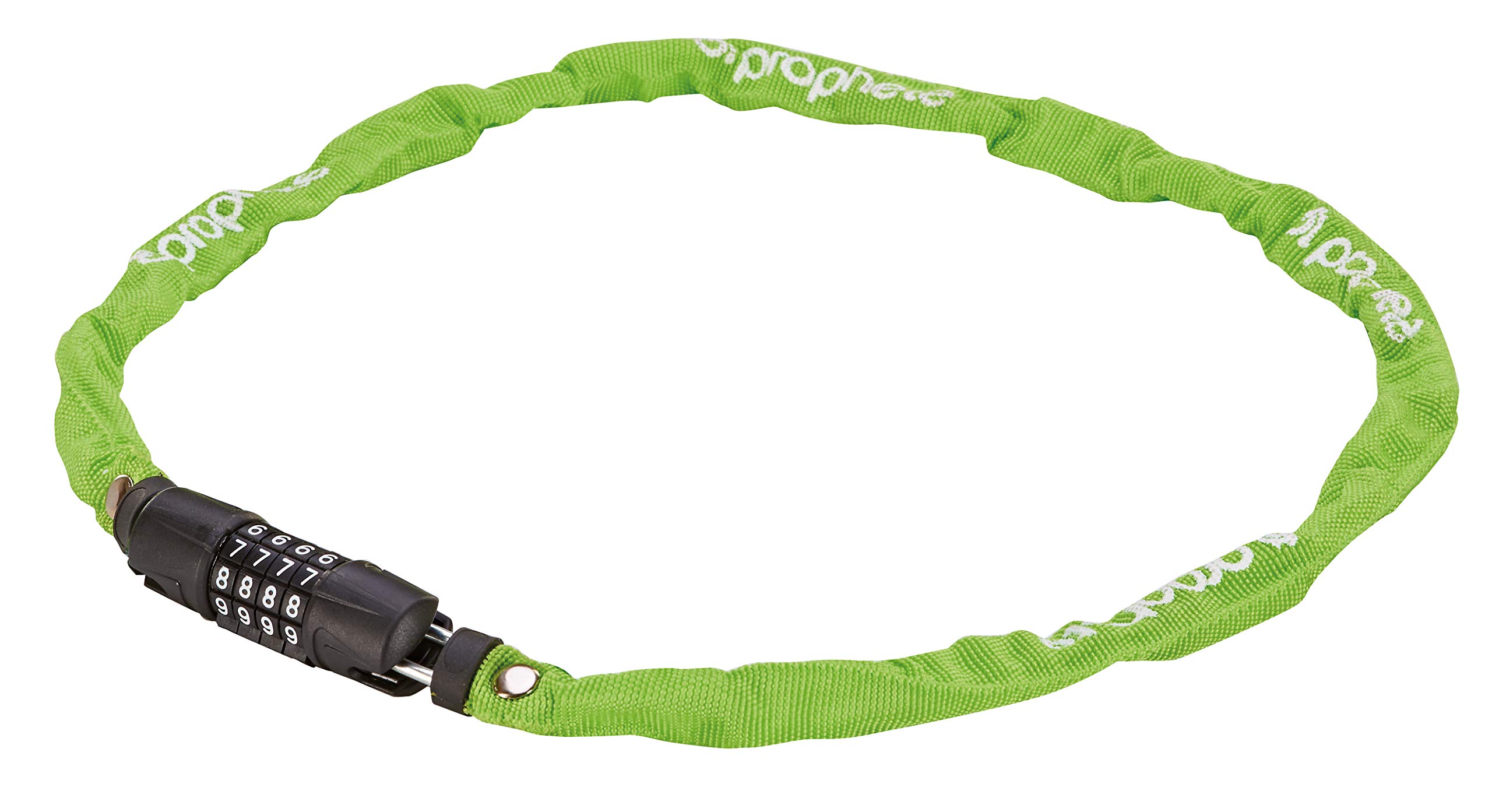 Prophete Unisex - Adult Chain Lock with Combination Freely Coded Dimensions: 90 cm, Diameter 3.2 mm, Green, One Size