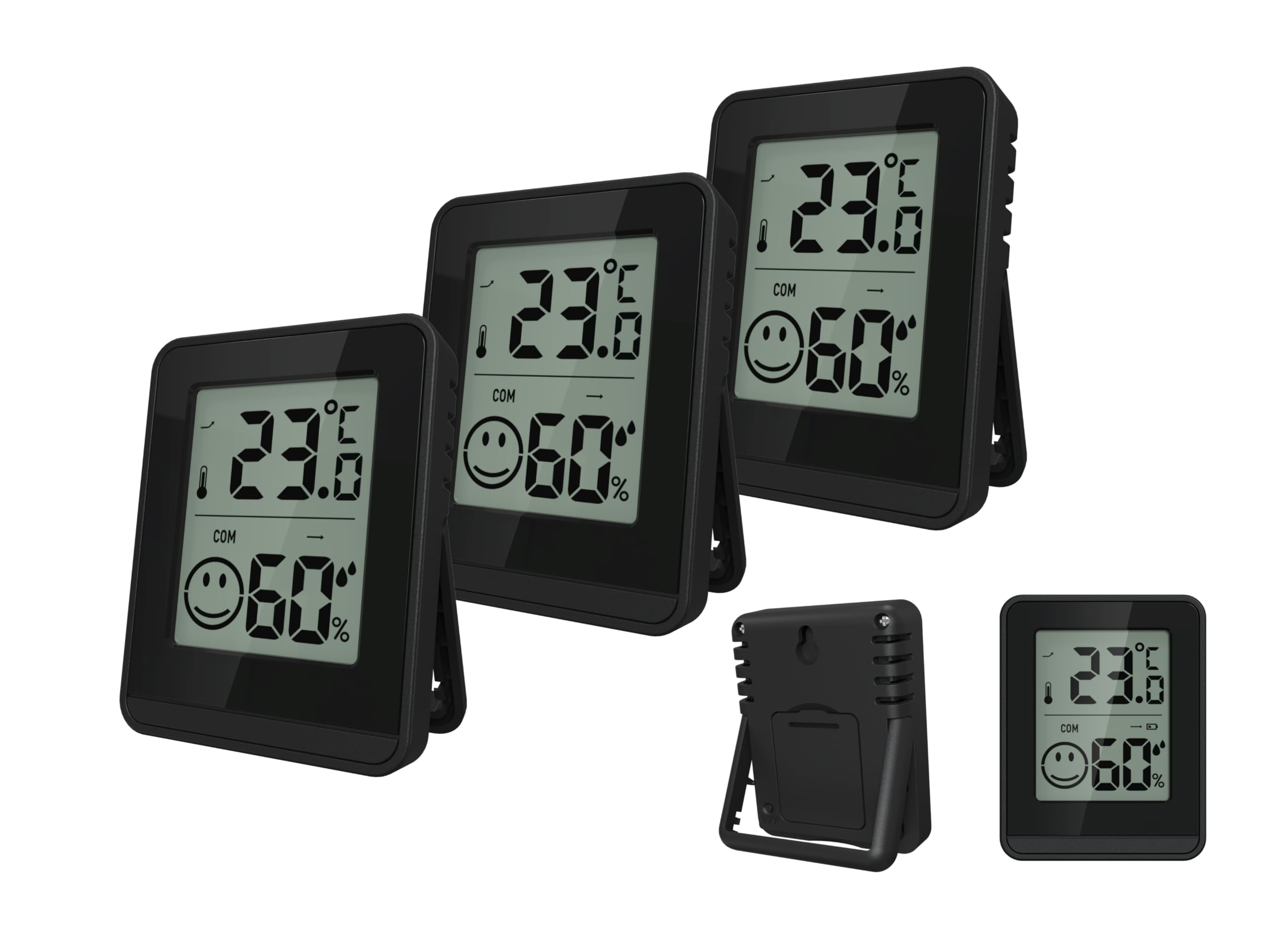 SOUCCESS Thermo-Hygrometer, Set of 3 - Precise Temperature & Humidity Measurement for Your Home - Set of 3 - Simply Unpack and Ready to Use (Including Battery)-image-39