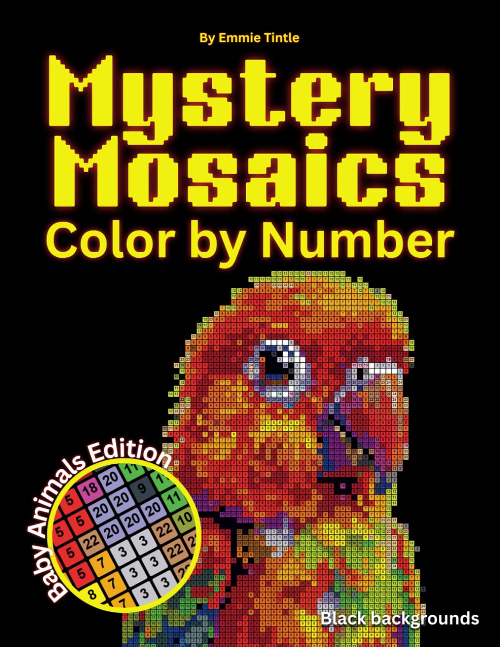 Mystery Mosaics Color by Number: Coloring Book for Adults – Featuring Tiny Animal Designs for Stress Relief and Fun