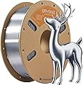 ERYONE Ultra Silk PLA 3D Printer Filament, 1.75mm +/-0.03mm, 1kg/Spool, Silver