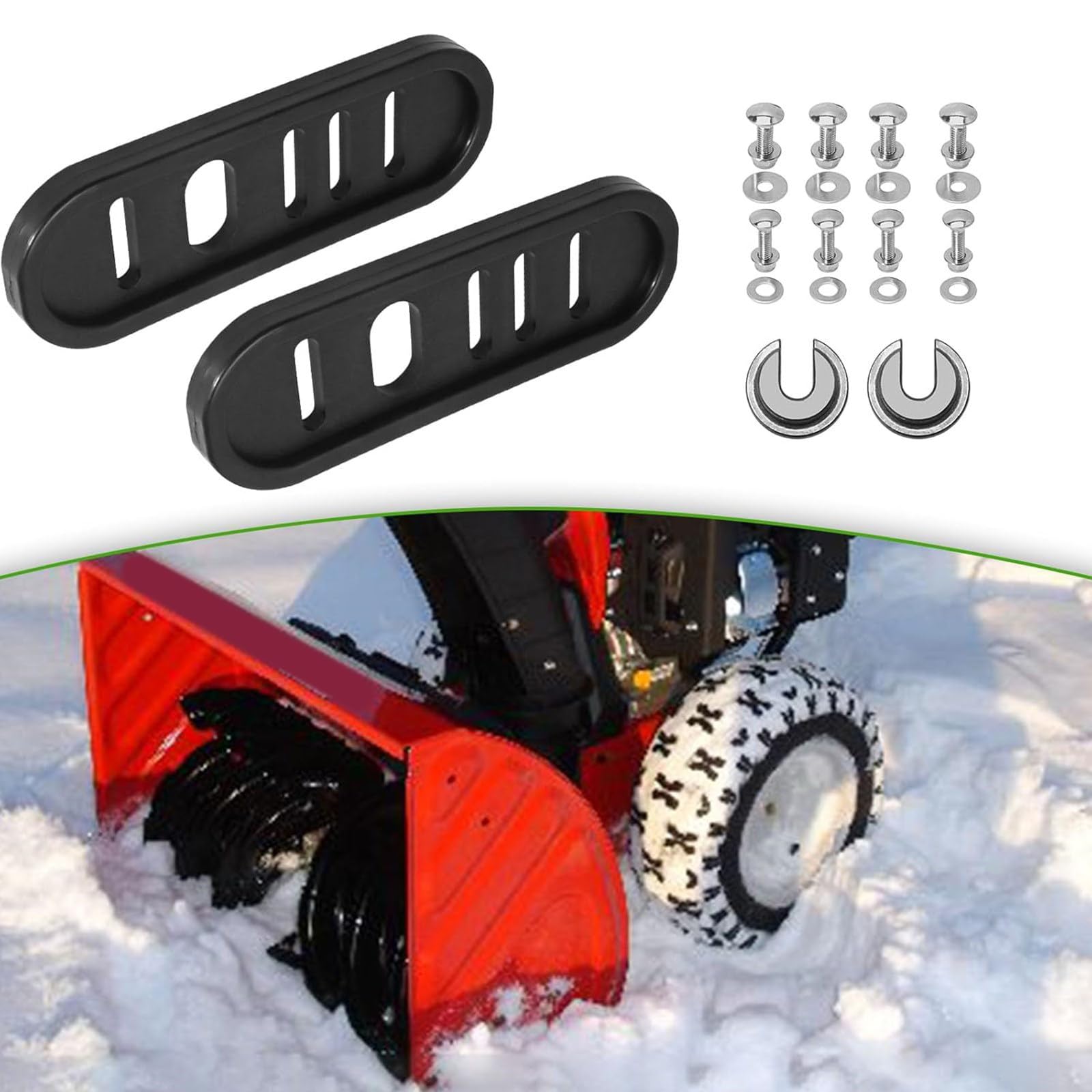 QIEIEI Snowblower Slide Shoes for 31BM63P3 31AH55Q5 31AH64Q4 31AM62N2 490-241-0010 Snow Skid Shoe with Mount Hardware