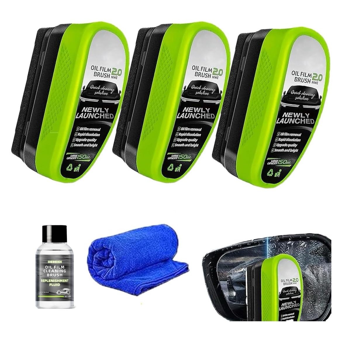 WEILWH Automotive Windshield Brush, Prevents Rain and Fog for Car Glass, 2025 Upgrade and Rain for Automotive Use