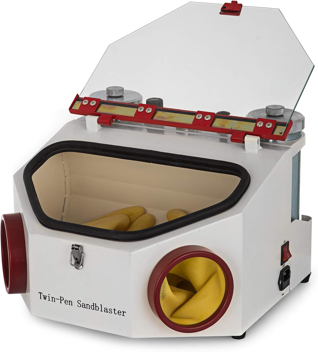 Twin Pen Sandblaster Double Pen Sand Blaster Machine for Dental Lab 2 Tanks Lamp