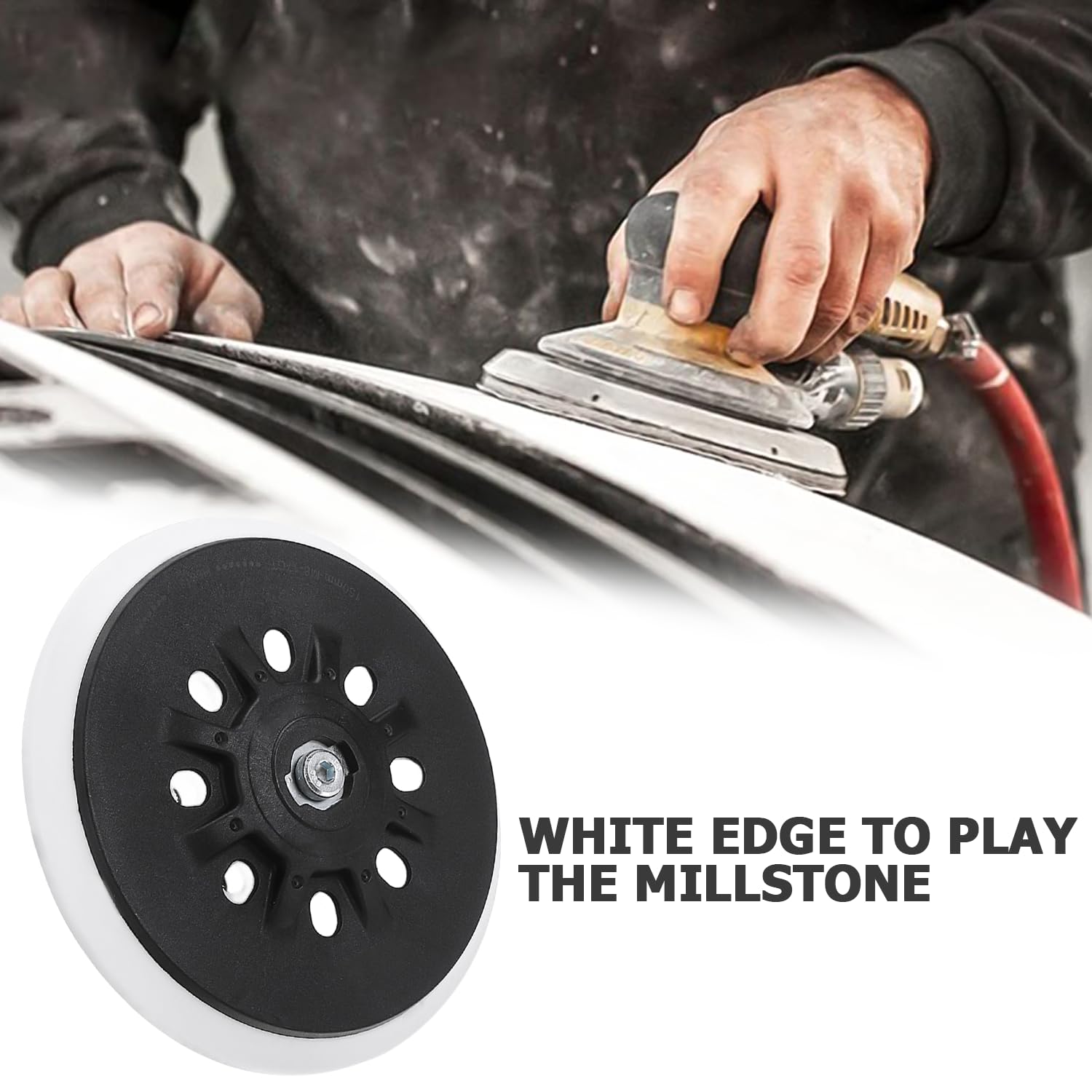 Piatto abrasivo professionale 17 fori Ø 150 mm, piastra abrasiva, piatto rigido compatibile con Festool RO1 RO2E RO150E ES150 ET2 ETS150 LEX150LET/WTS 150/Rotex 150/RO 150 EQ