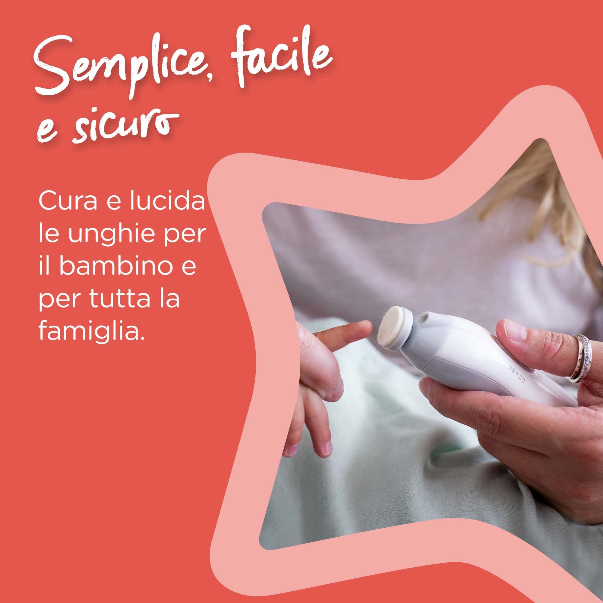 Tommee Tippee Tagliaunghie Bambini Elettrico, a Batteria, 6 in 1 con Luce LED, sicuro e motore silenzioso, Set Manicure per Neonati e Adulti, 0-12 mesi+