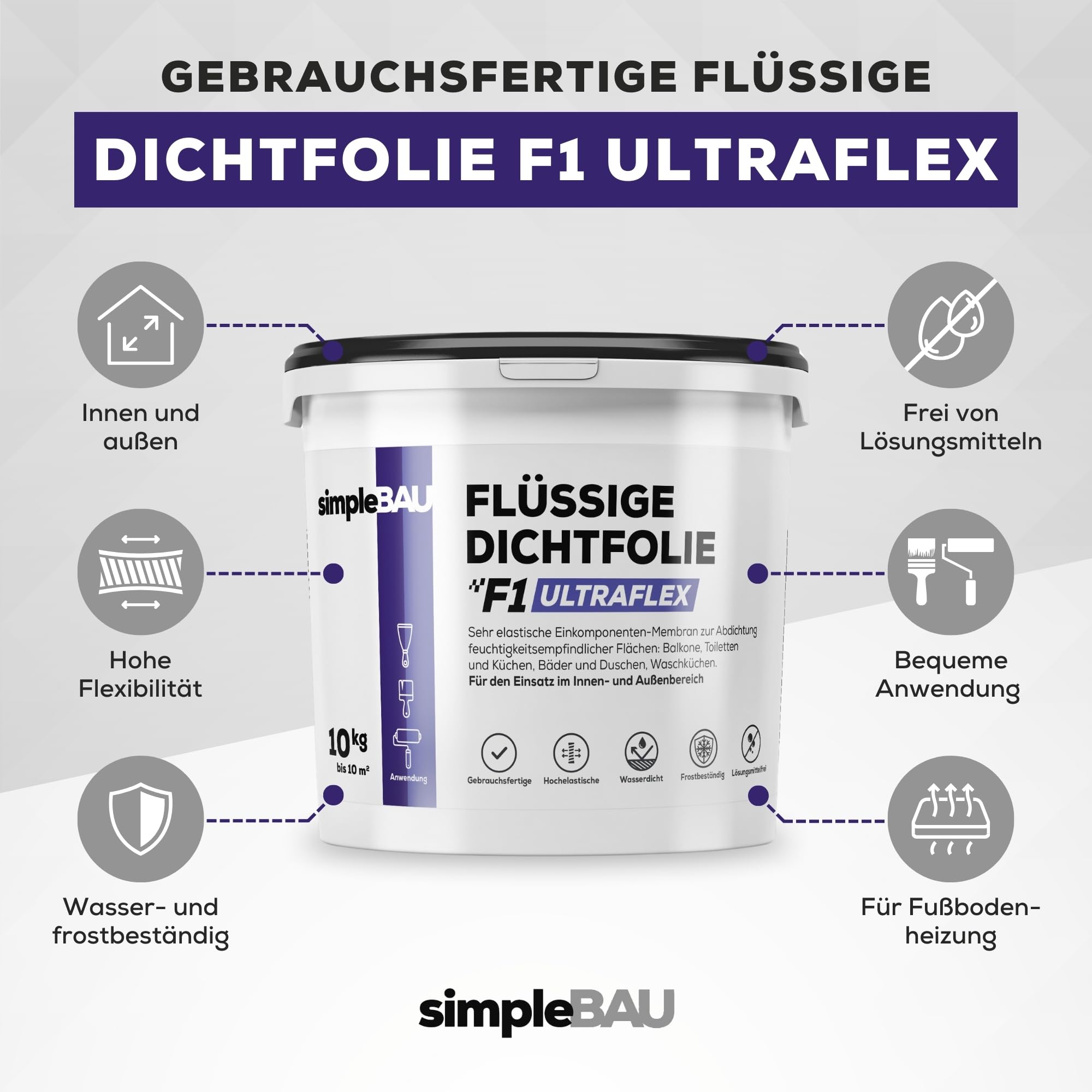 Flüssigfolie Ultraflex 15kg Wasserdicht Elastisch Frostsicher