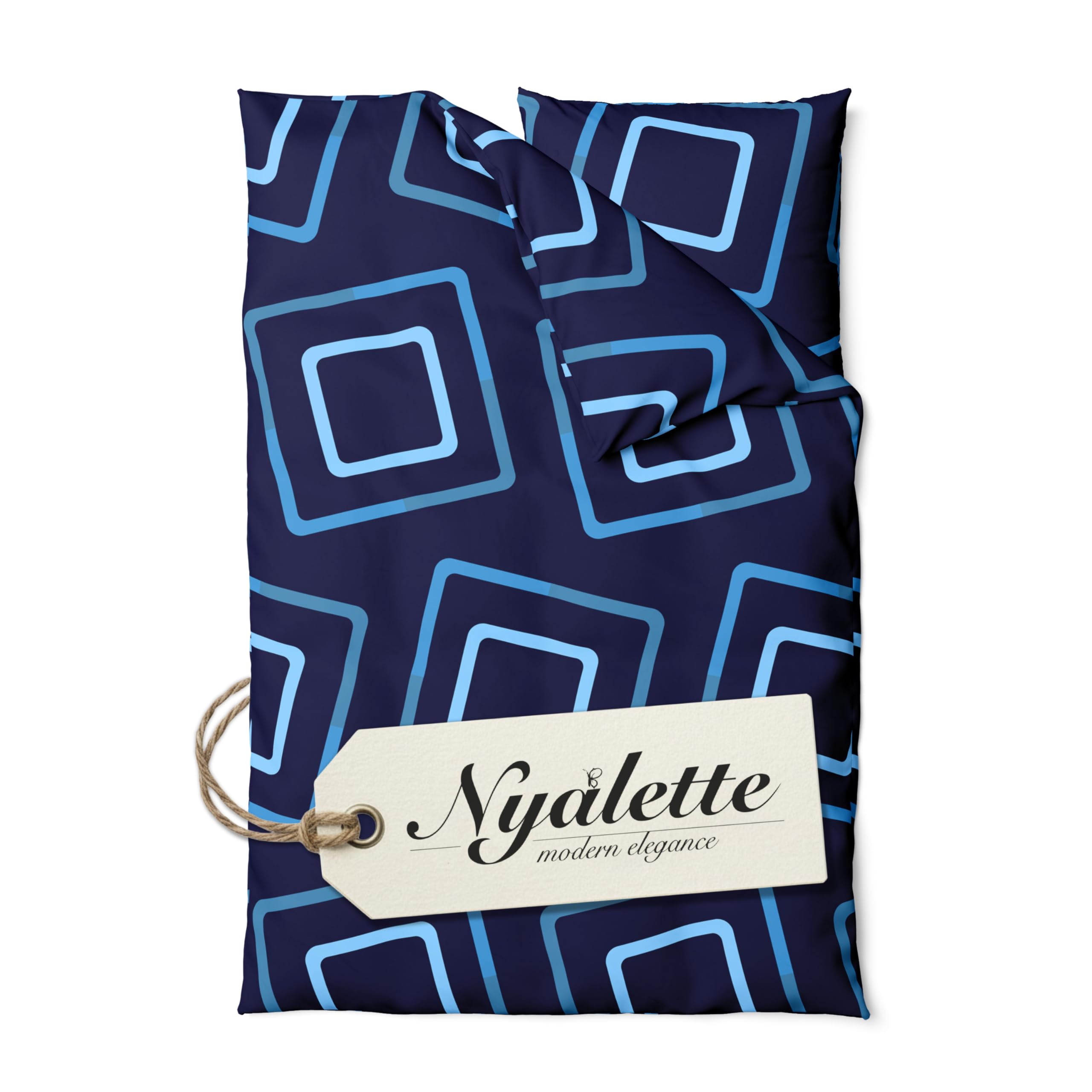 Bettwäsche 135x200 Baumwolle Bettwäsche-Sets Premium Blau Kariert Modern