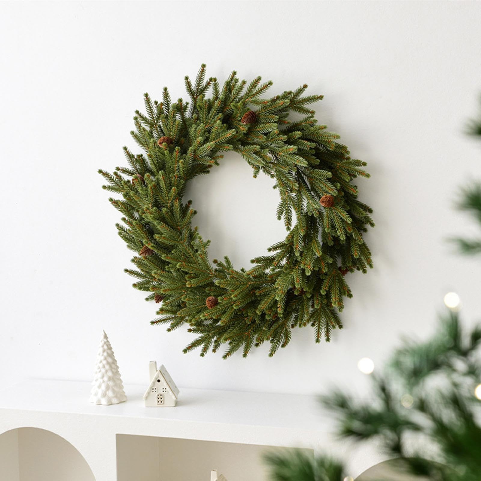 Weihnachts-Türkranz 58 cm Kieferngrün Wanddekoration für die Haustür
