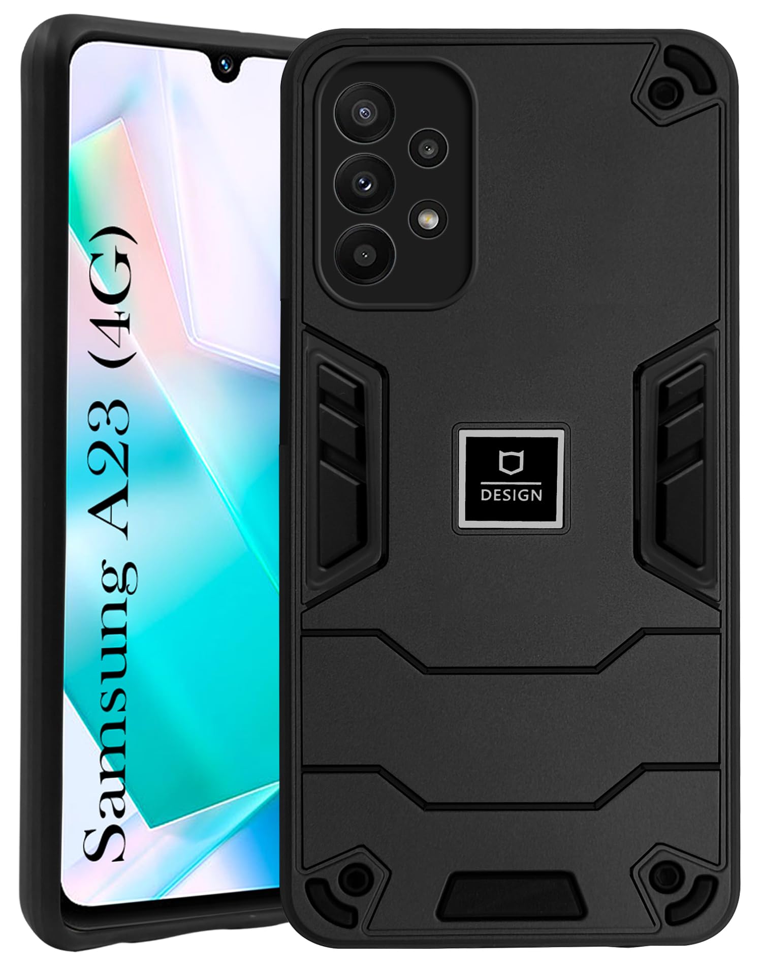 Jkobi Back Cover Case for Samsung Galaxy A23 (Lightweight Hybrid Armor Shockproof Polycarbonate| Slim Black) (B0C16SL8VH) Amazon Price History, Amazon Price Tracker