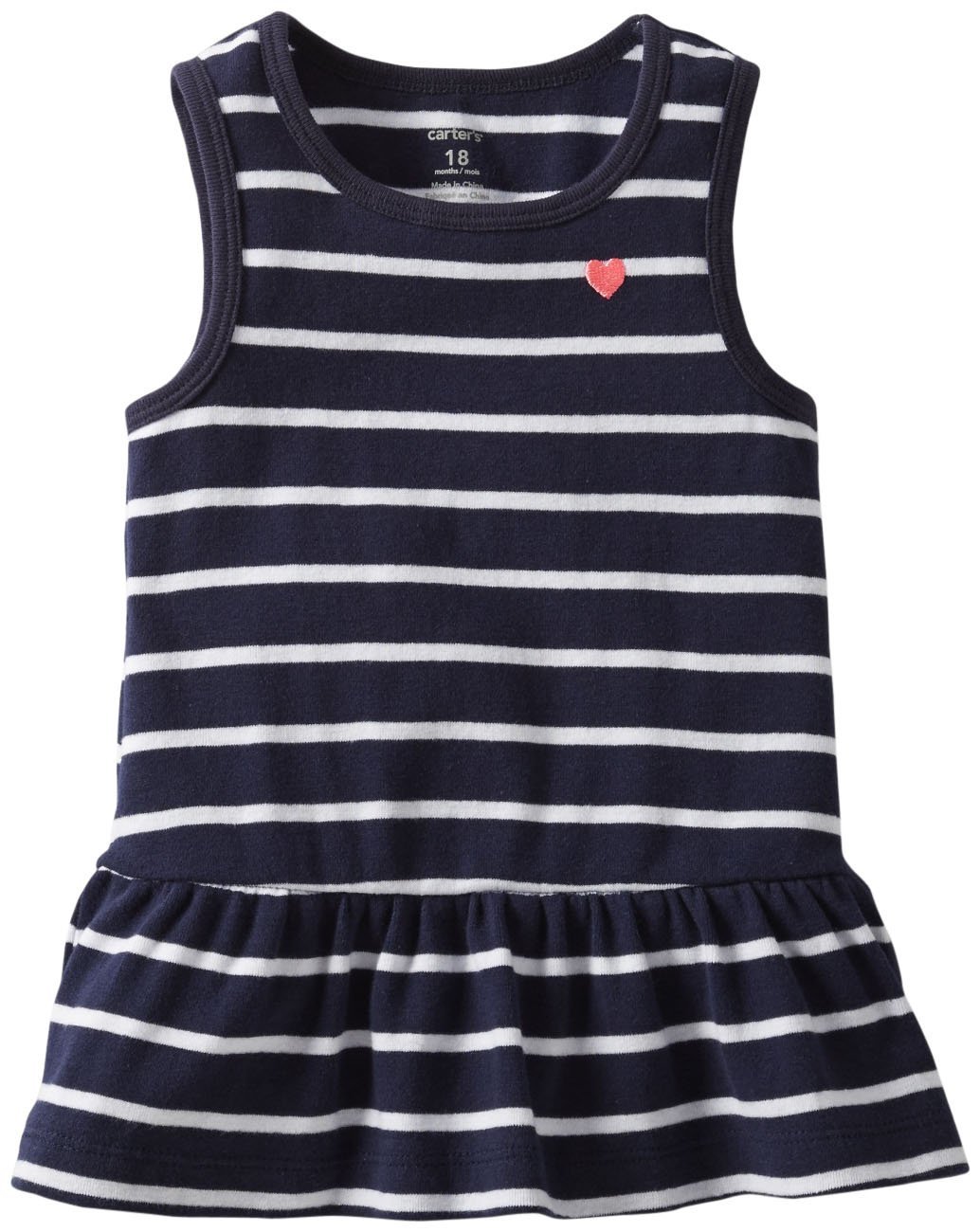 Carter's Striped Babydoll (Baby) - Navy-12 Months