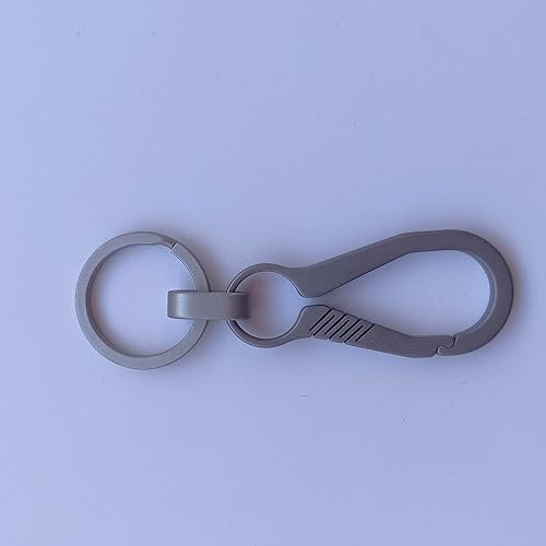 Miniatura 4 de RISON - Mosquetón de titanio, mosquetón de liberación rápida antipérdida de titanio para hombres y mujeres