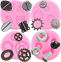 Vista 9 de ZiXiang Steampunk Gear - Molde de silicona para brújula, engranajes, dientes, fondant, para decoración de tartas con temática de viaje steampunk