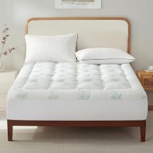 Surefit Ultra Soft Waterproof Mattress Topper, Derived Pillow Top Mattress Pad, Back Pressure Relief, Viscose Derived from Bamboo, Naturally Cooling for Hot Sleepers, Full 54x75