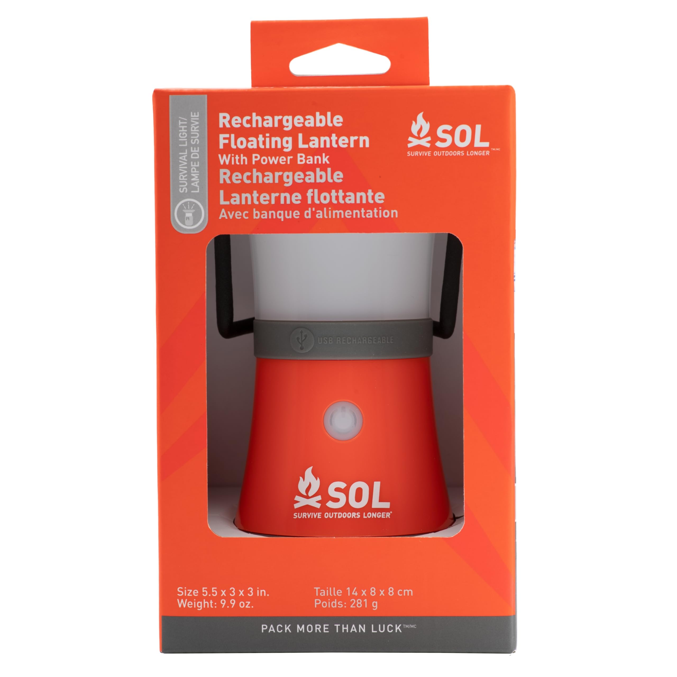 Survive Outdoors Longer Venture Rechargeable Floating Lantern with Power Bank