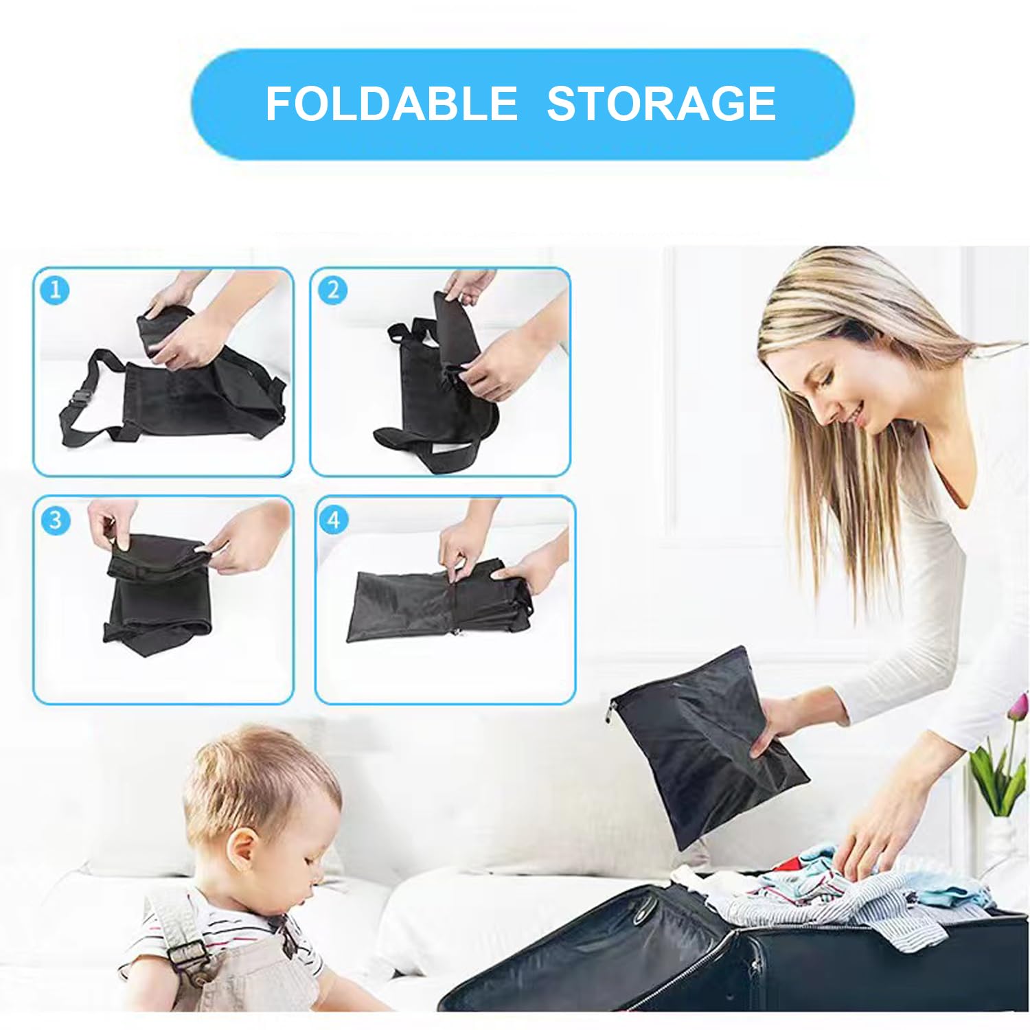 Travel Essentials Reposapies Cómodo y Seguro Coche Niños Reposapies Niños Coche Cama de Viaje Bebe