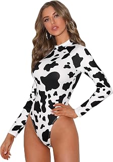 Women's Basic Solid Turtleneck Long Sleeve Bodysuits Jumpsuits Stretchy Romper